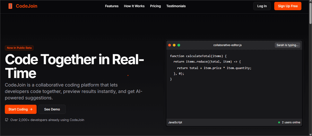 CodeJoin - Interactive Coding Environment (Work In Progress)